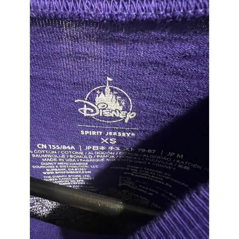 Disney Haunted Mansion Ghost Host Spirit Jersey XS Purple Long Sleeve Adult Park - Image 4