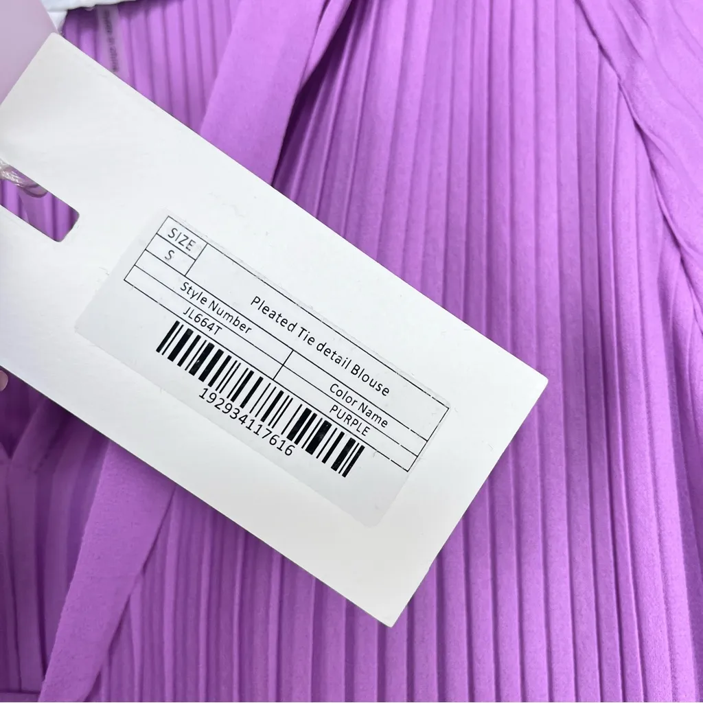 Endless Rose Pleated Tie Detail Blouse - Image 5