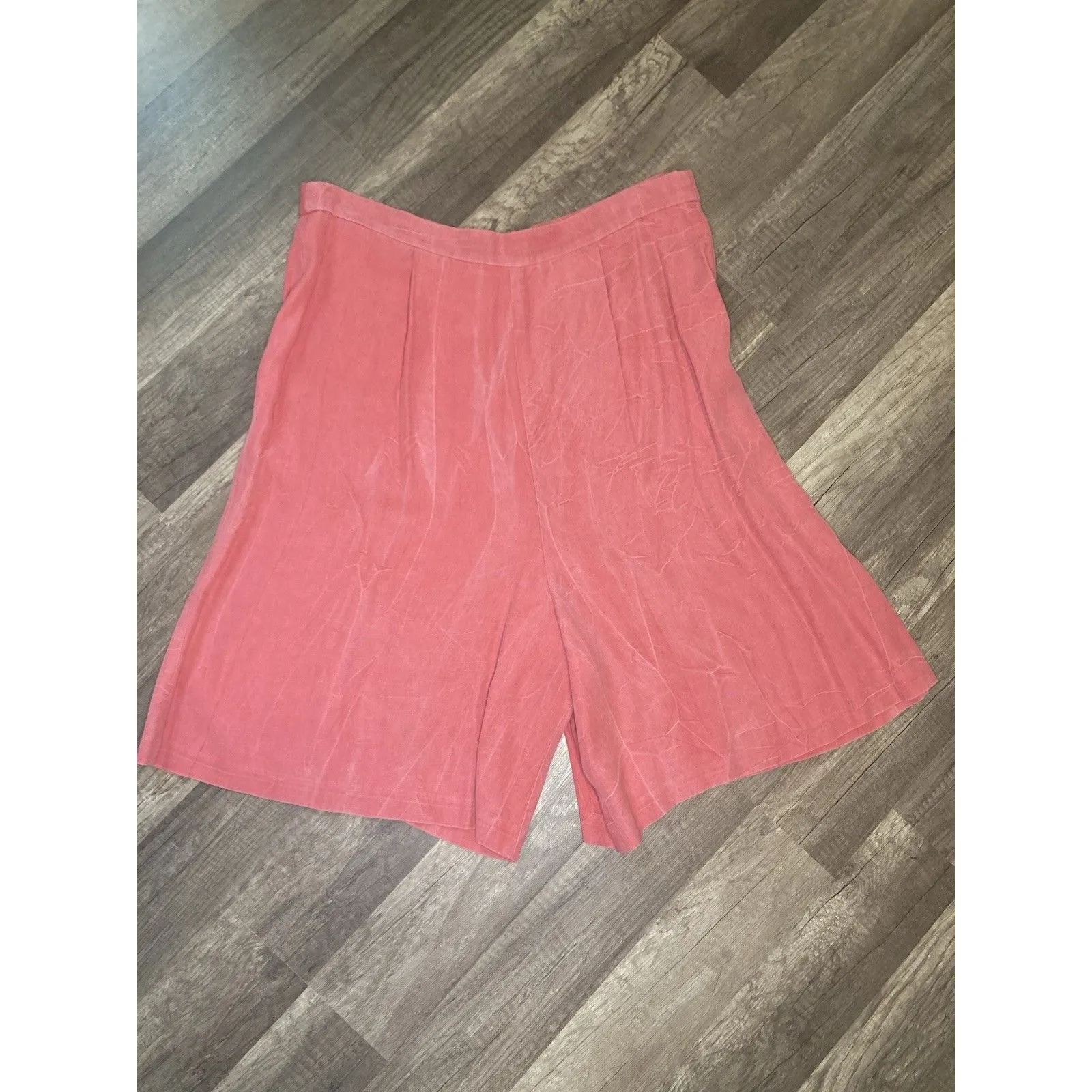 80s Sheri Martin Womens 14 Pant Suit Skorts 2 Piece Rose Pink Y2K Friends Office Size L - Image 7