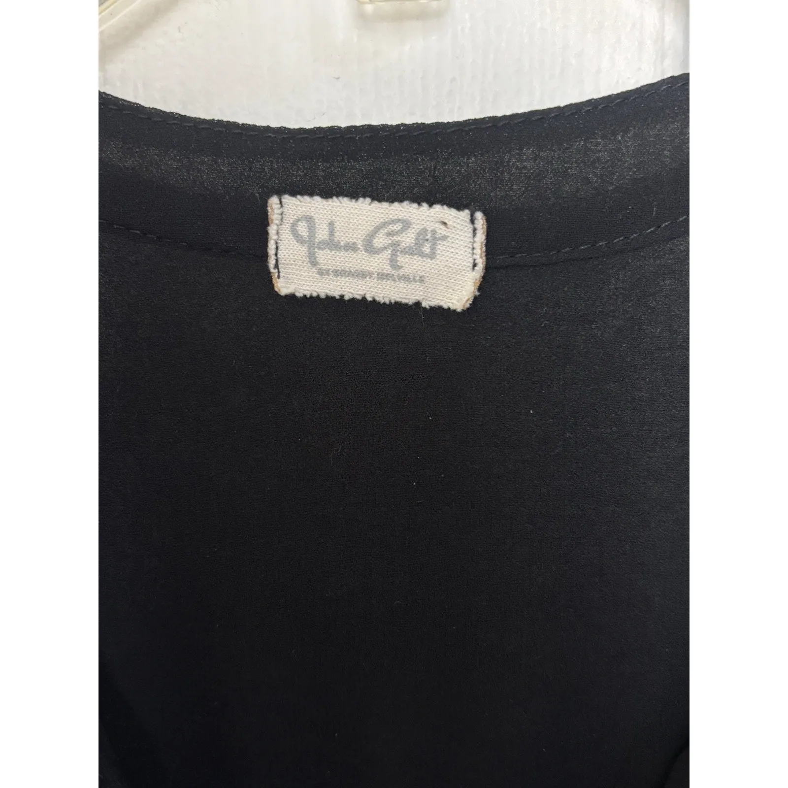 Brandy Melville Sheer Black Button Up Long Sleeve Top Whimsigoth Fairy Grunge - Image 3