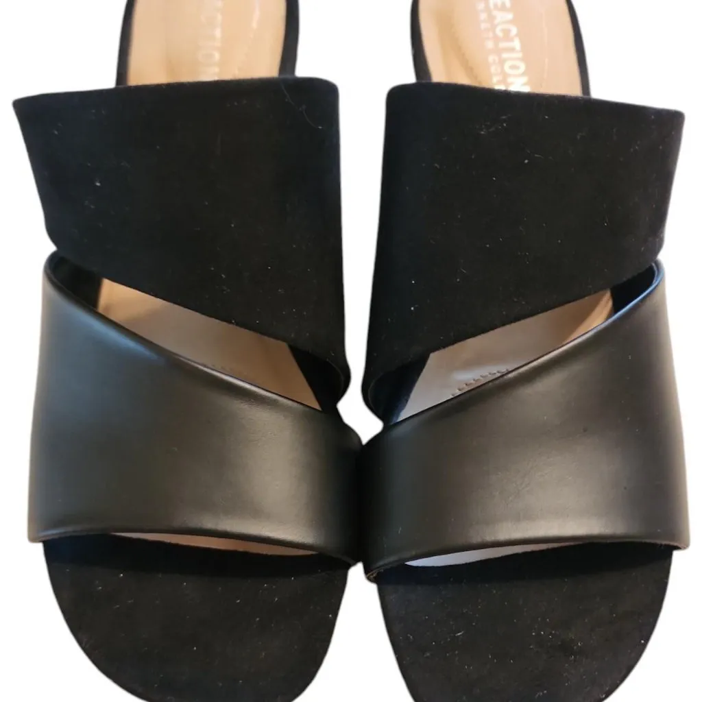 Kenneth Cole Black Wedge Sandals size 8.5 - Image 3