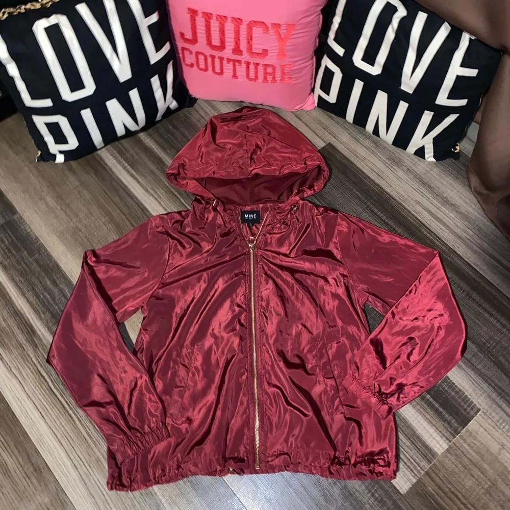 Shiny Red Hooded Jacket - Image 12