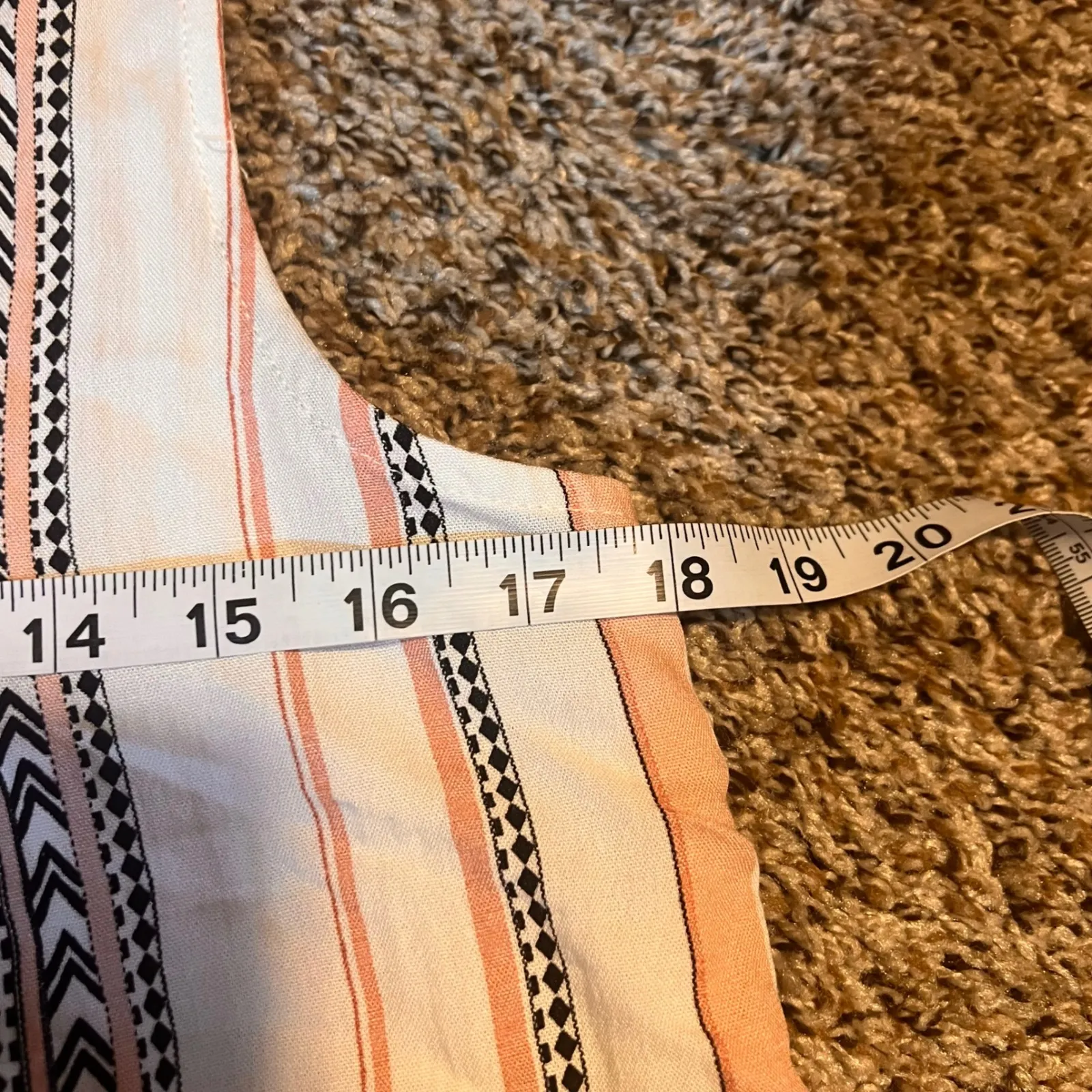 MINE Striped Tank Top‎ Sleeveless Casual Blouse V - Image 3