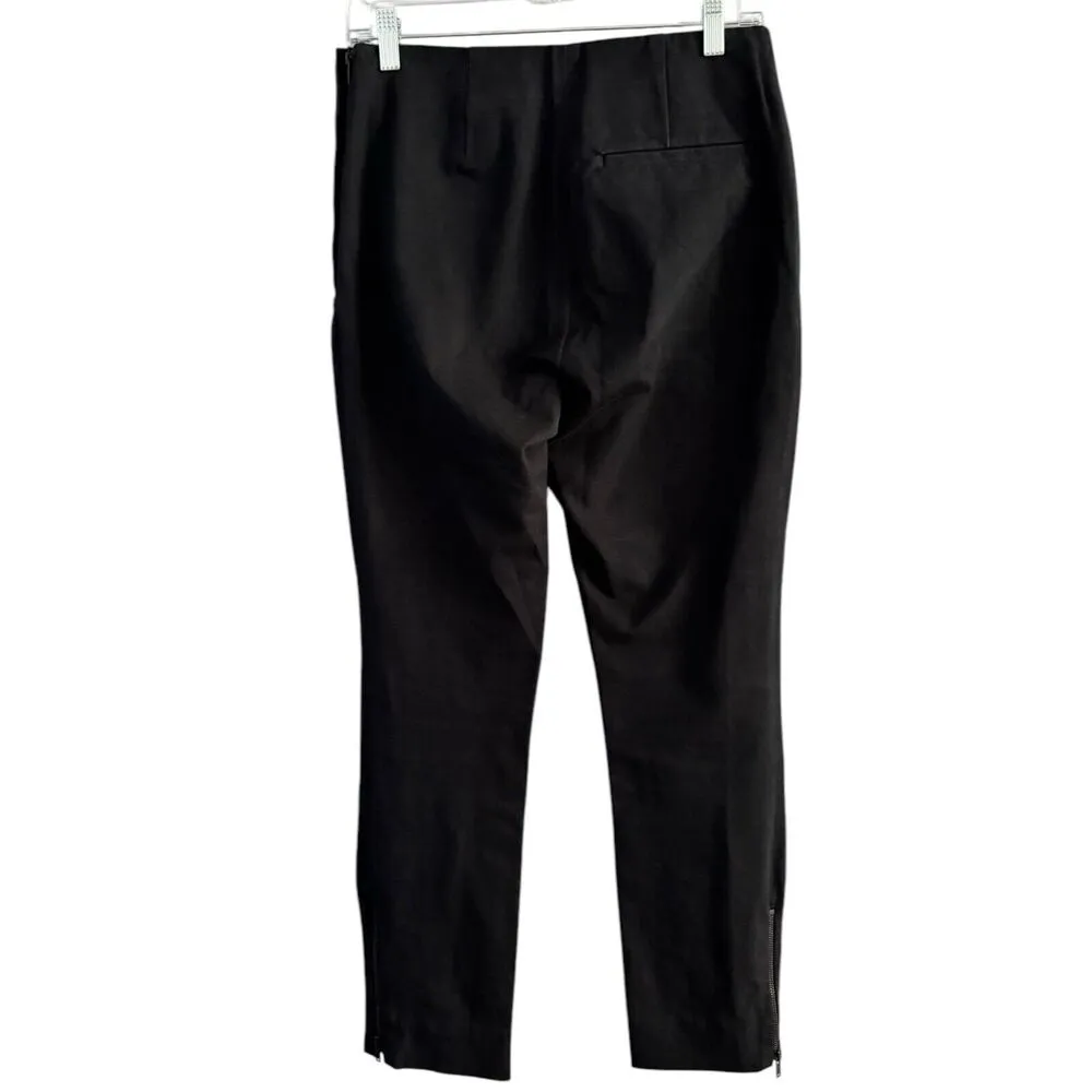 COS Black Twill High Waist Taper Leg Zipper Hem Cropped Trouser Dress Pants Sz 8 - Image 2