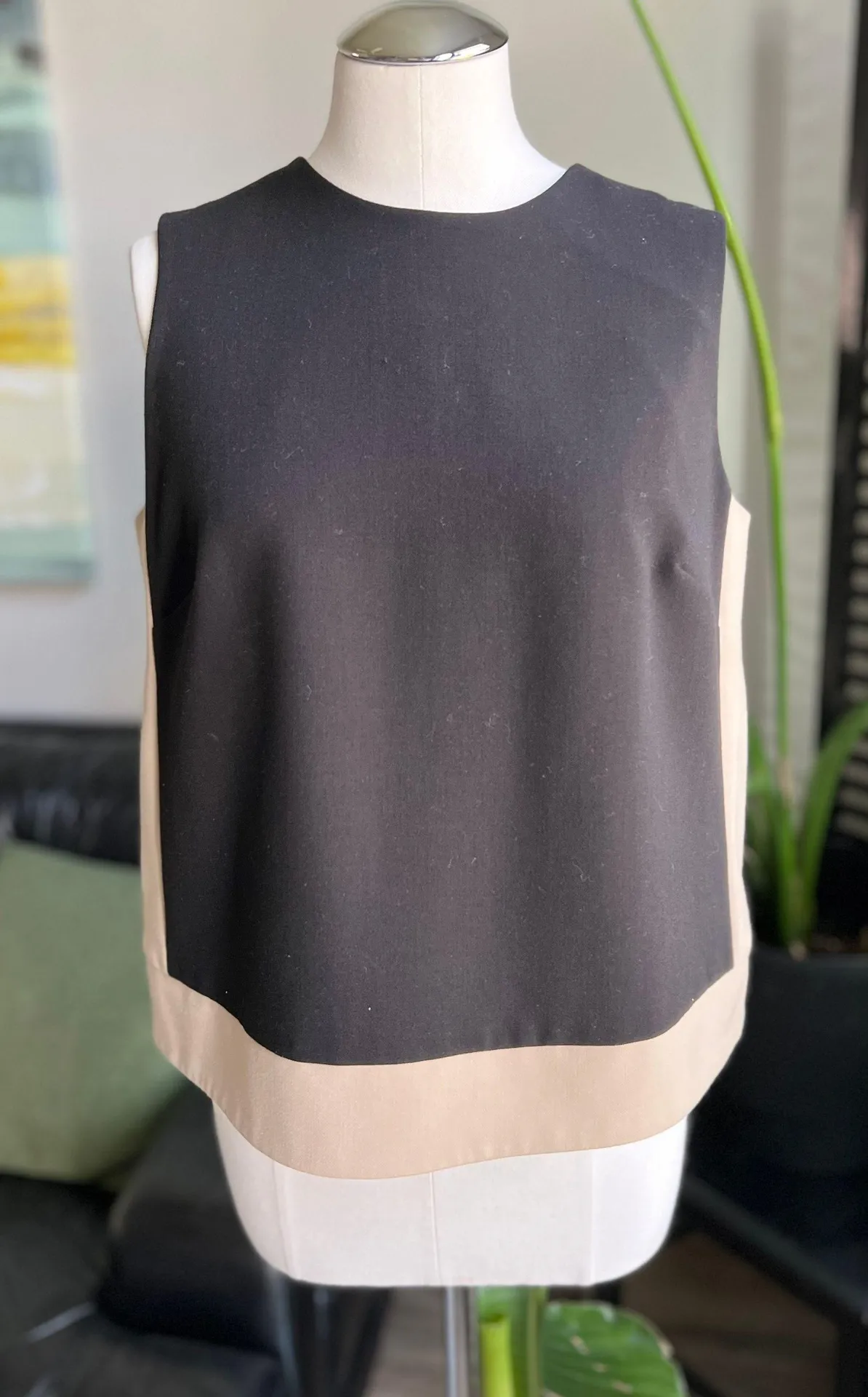 Black Vest With Tan Sides  - Image 2