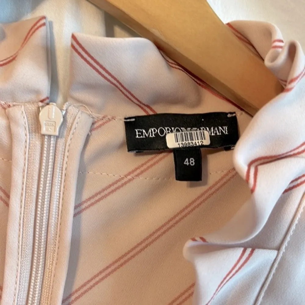 Emporio Armoni Striped Pink Preppy Hourglass Short Sleeve Dress - Image 4