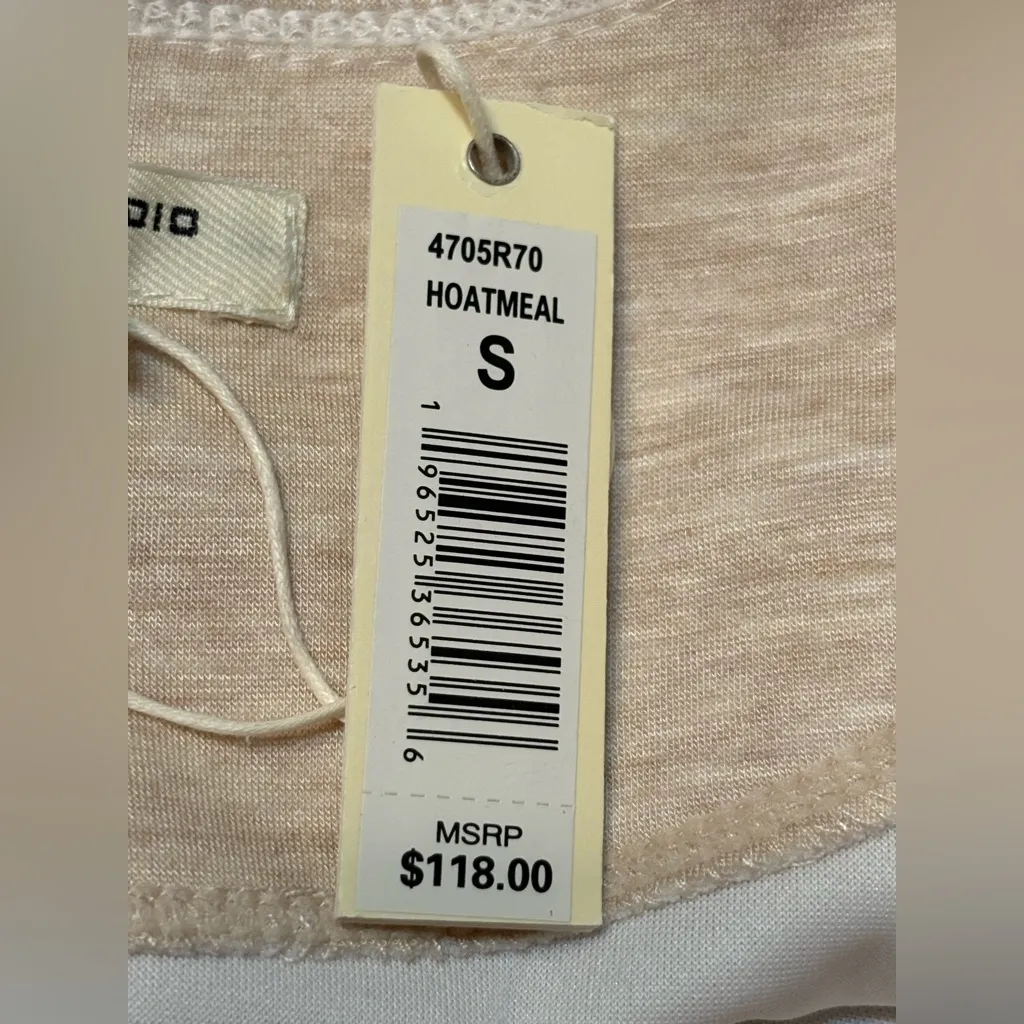 MAX STUDIO Hooded Quarter Zip Pullover NWT size Small in color “hot oatmeal” - Image 7