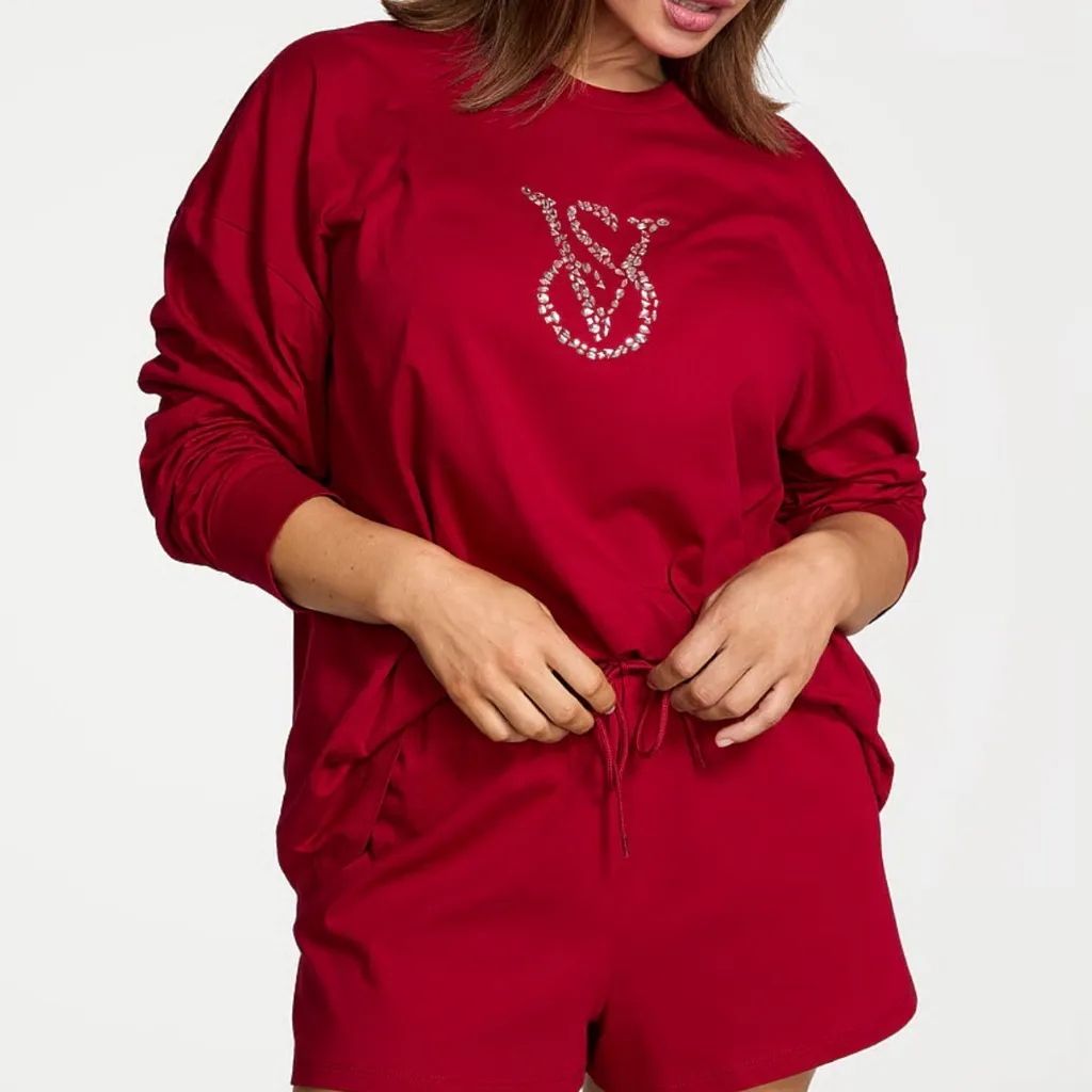 Victoria's Secret Shine Logo Pajama Sleep Set Sz S - Image 3