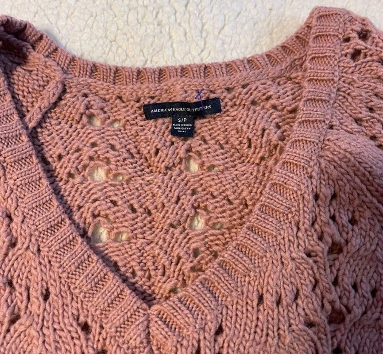 American Eagle V-Neck Knit Sweater - Image 6