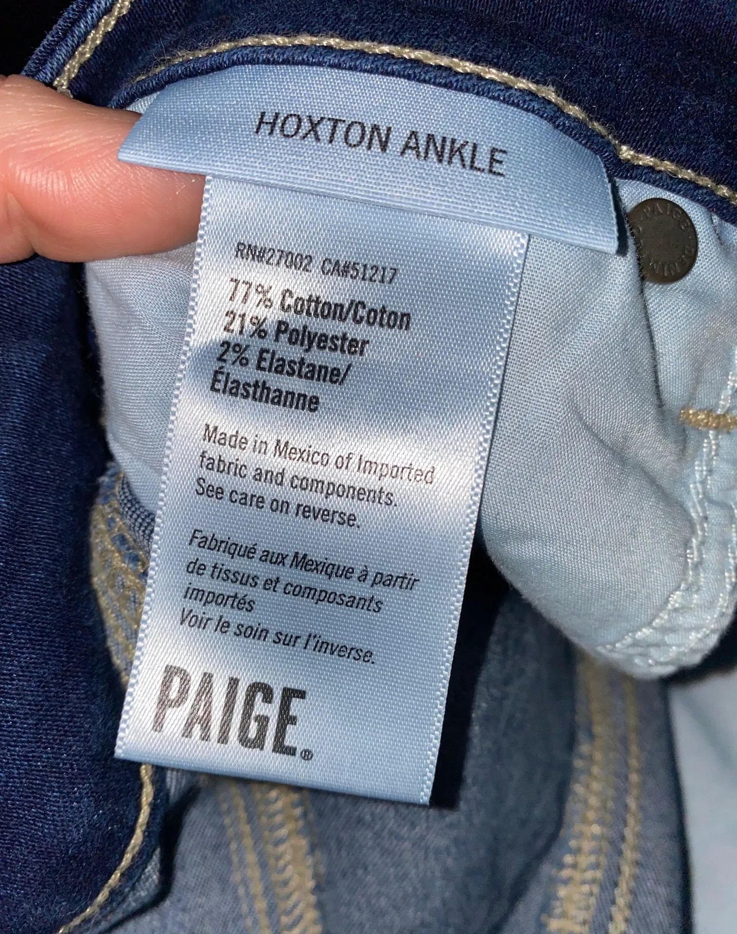 Paige Dark Wash Skinny Jeans - Image 4