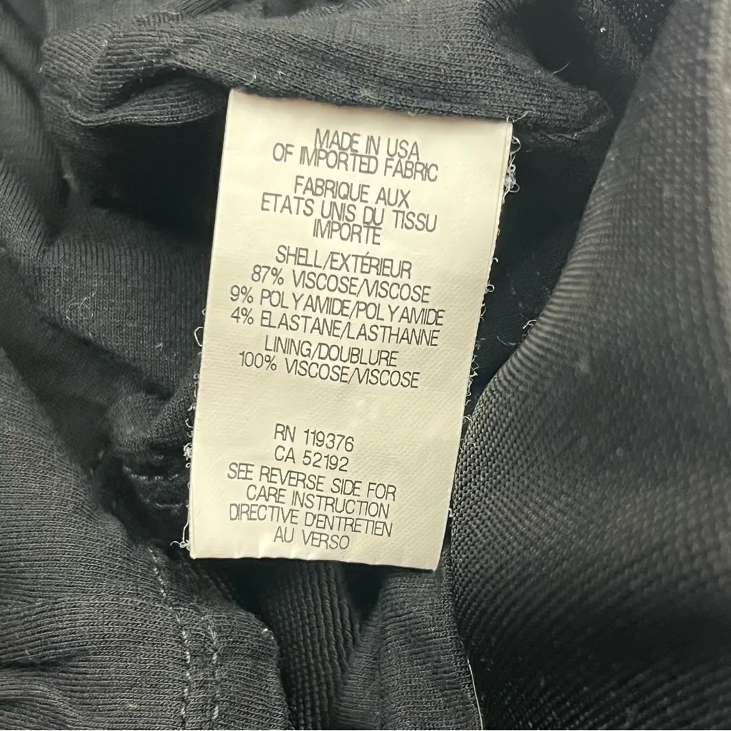 Helmut Lang  Black Ribbed Pencil Skirt Lined Womens Size Medium Pull-On Stretch‎ - Image 3