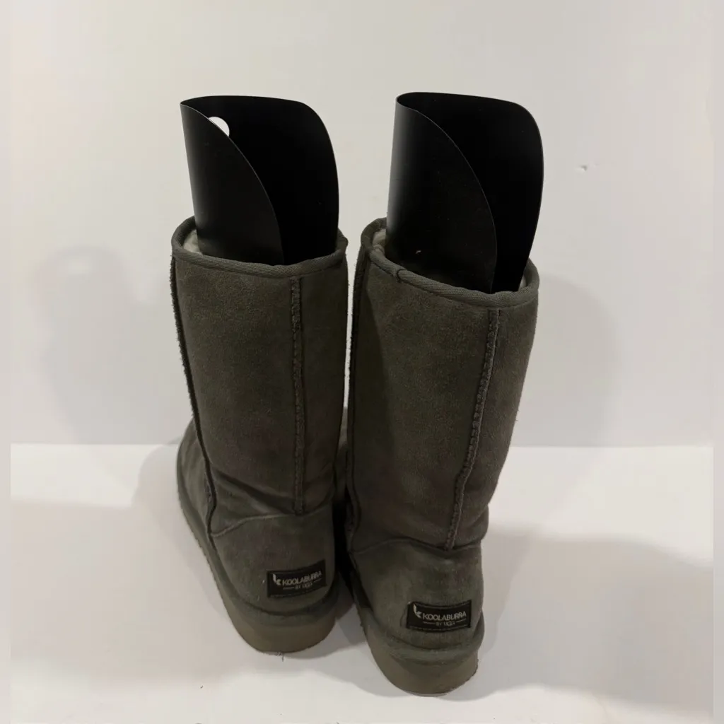 Koolaburra by UGG Tall Gray Shearling Boots Women’s 7 Classic Cozy Winter - Image 3
