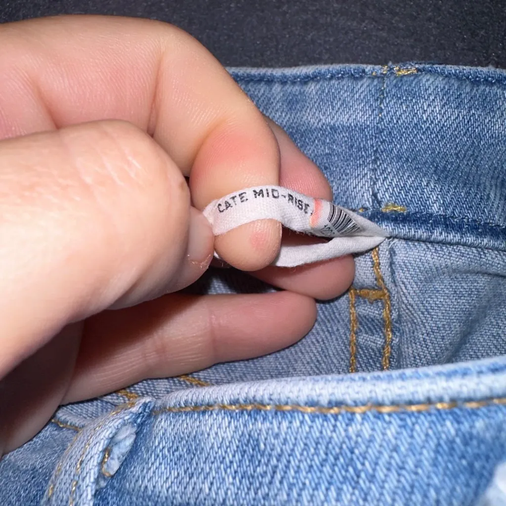 Rag‎ & Bone Womens 28 Cate Mid Rise Ankle Skinny Blue Camo Cropped Jeans - Image 9