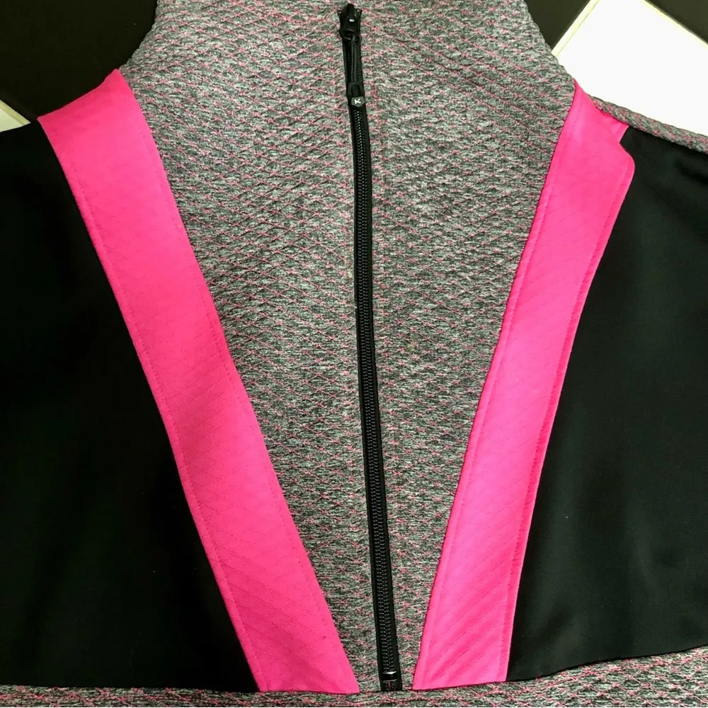 Sphere Meli Anorak Colorblock Pullover Spacedye Hot Pink Purple Black sz M - Image 4