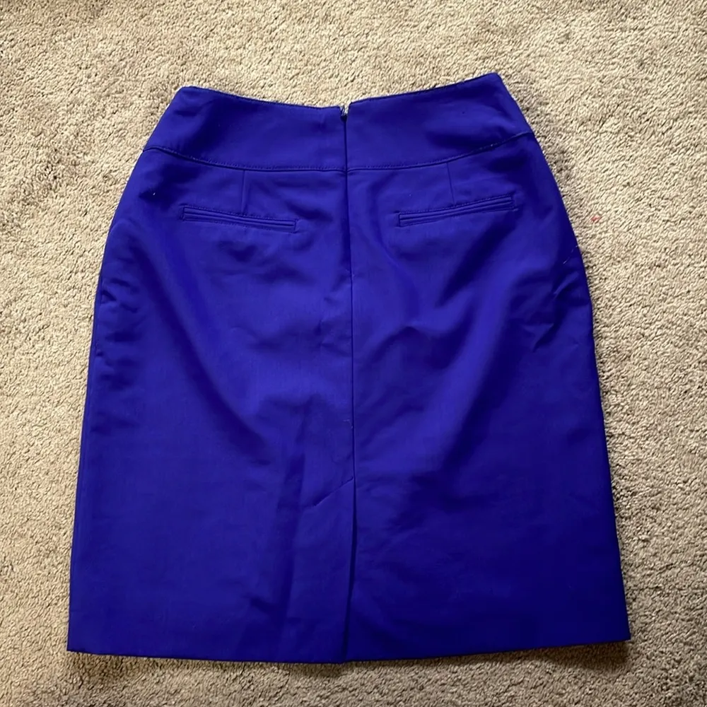 Worthington Royal Blue Career Business Mini Skirt | Size 10 - Image 3