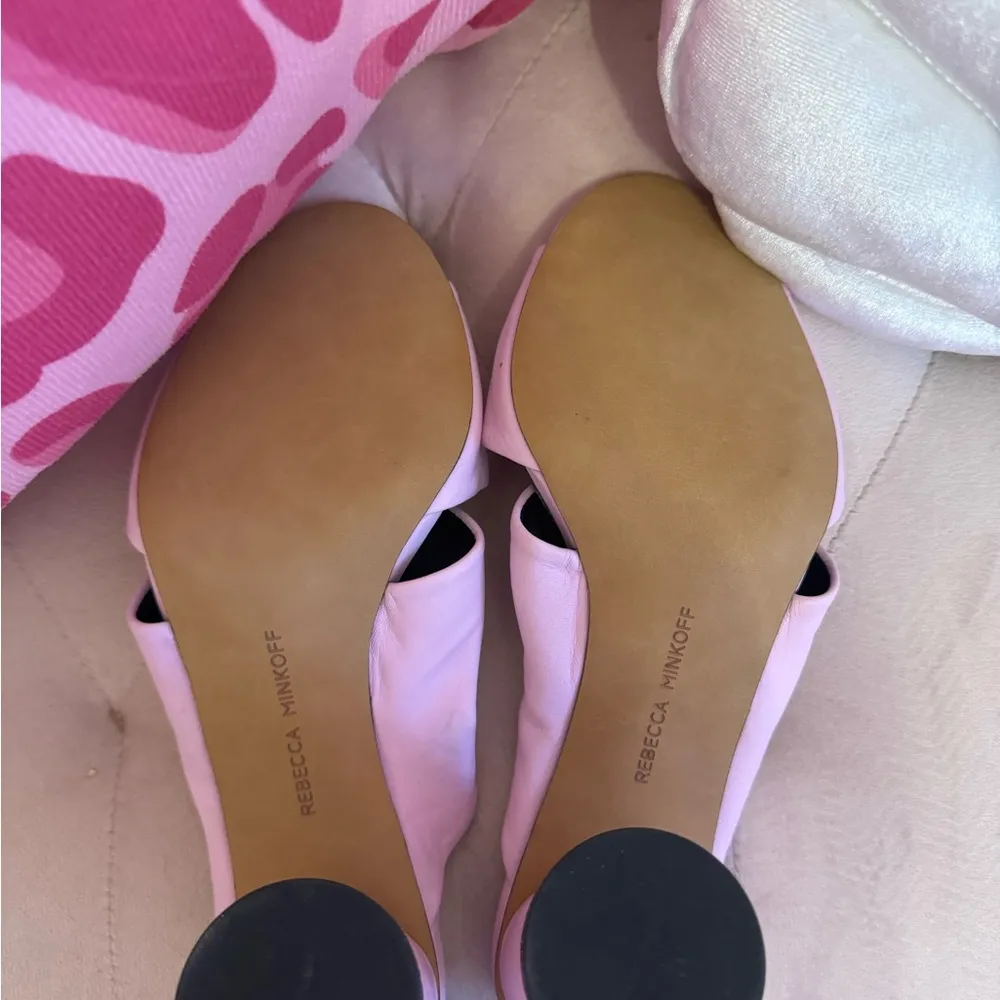 rebecca minkoff mini pink heels new condition size 8.5M - Image 5