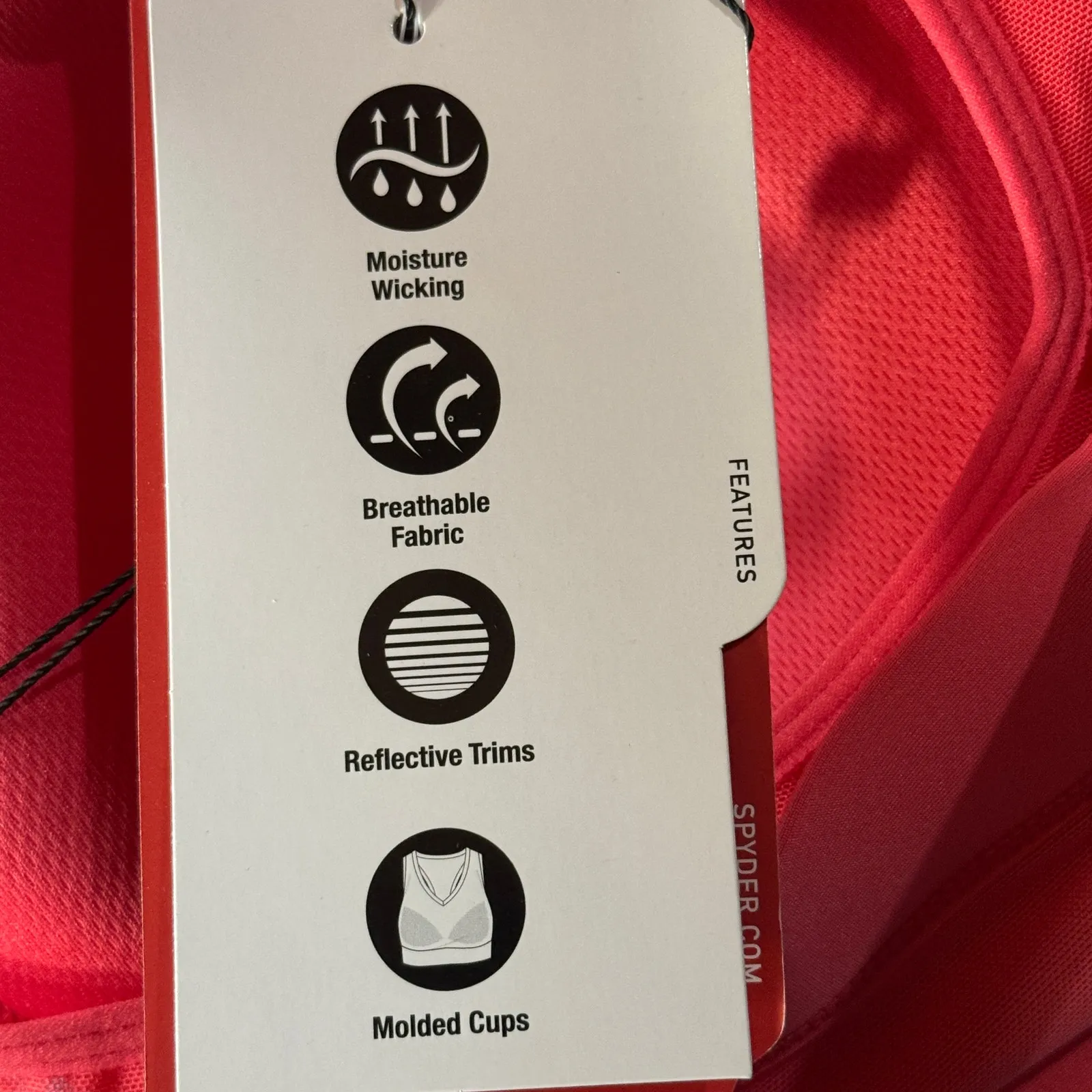 Spyder Active Large Sports Bra Wicking Molded Cups Stretch Adjustable Racerback - Image 9