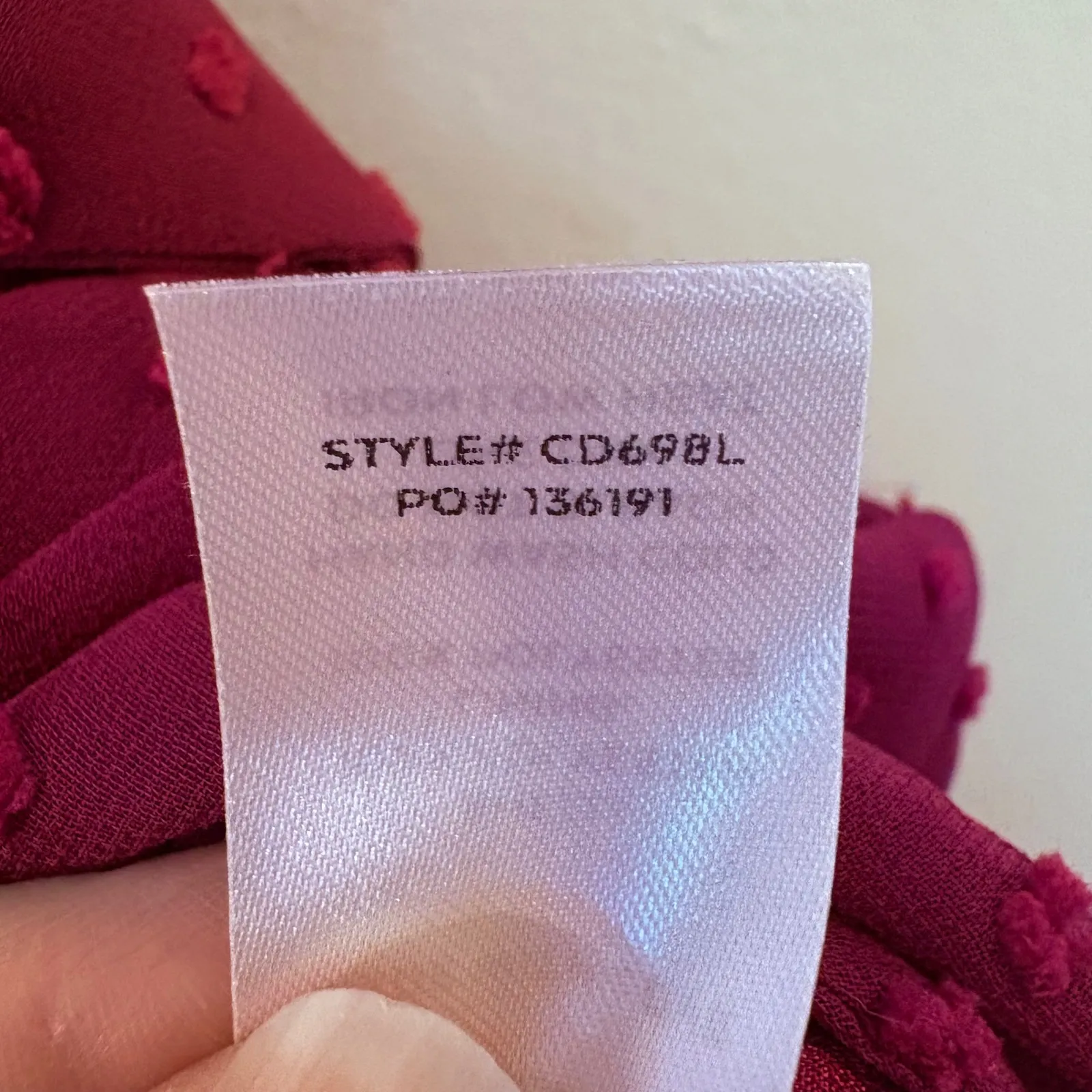 Lulus For Us to Dance Magenta Swiss Dot Ruffled Midi Dress Size XS NWT - Image 8