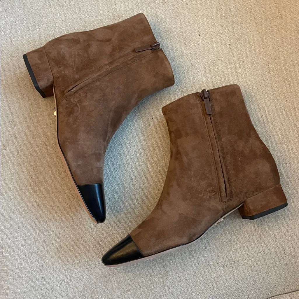 Veronica Beard Cecile Suede Ankle Boots - Image 3
