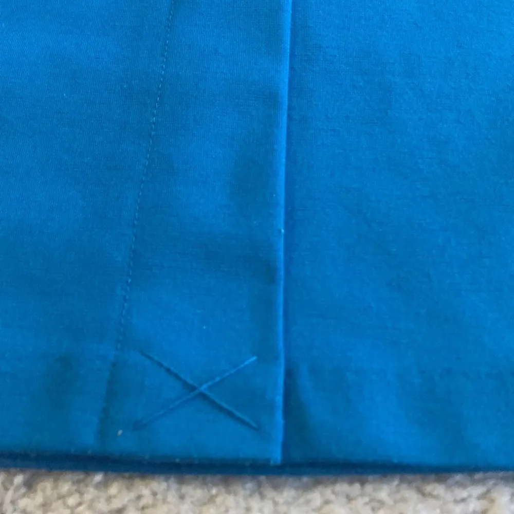 GEORGE teal knit tea length pencil skirt Blue Size 6 - Image 4