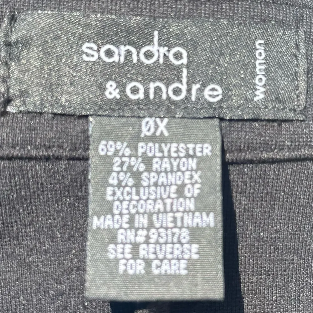 Black Sandra and Andre peacoat with rhinestone detail on sleeves / 0X / EUC - Image 11