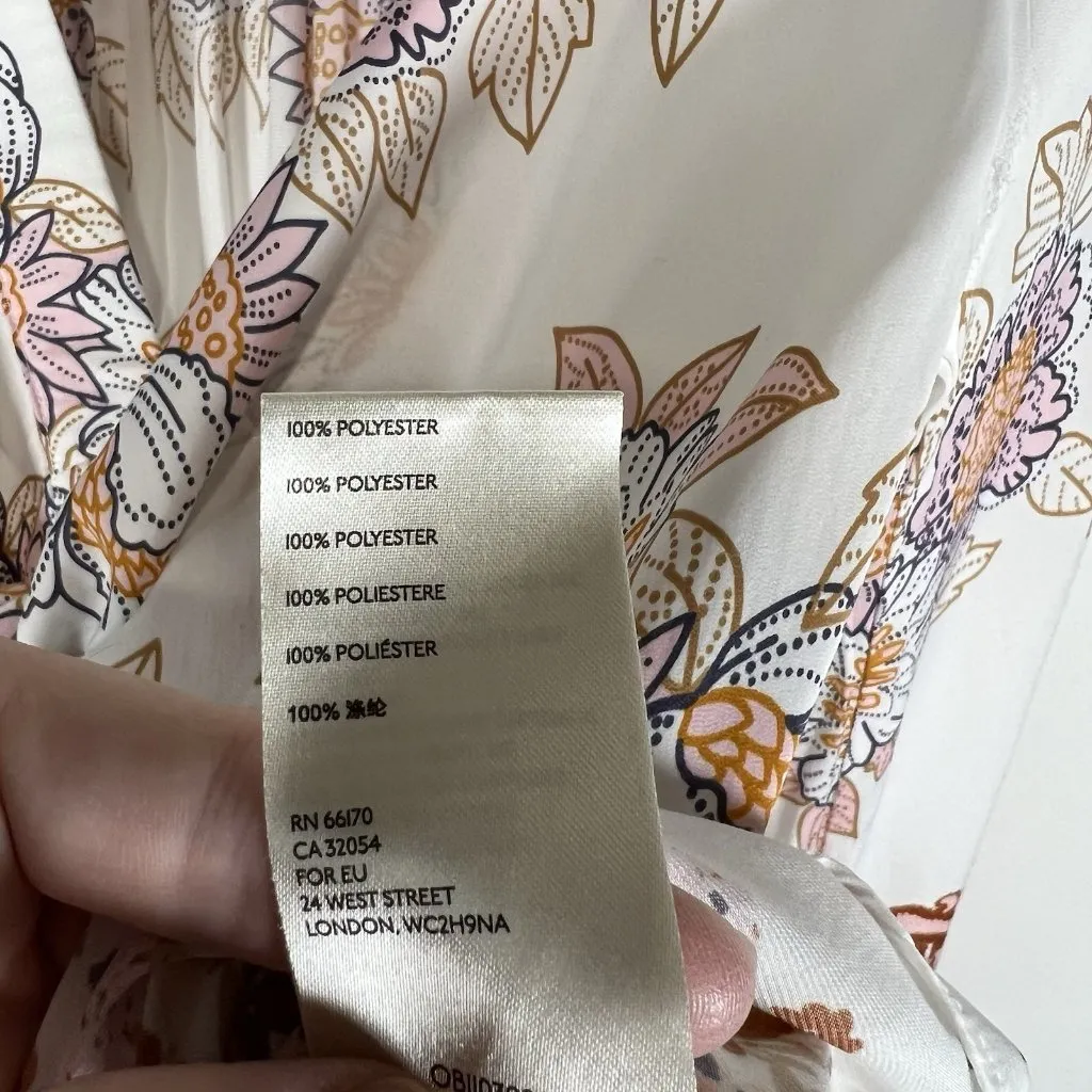 Free People Women's Floral Print Run Free‎ Tie Front Tunic Top Multicolor Size S - Image 11