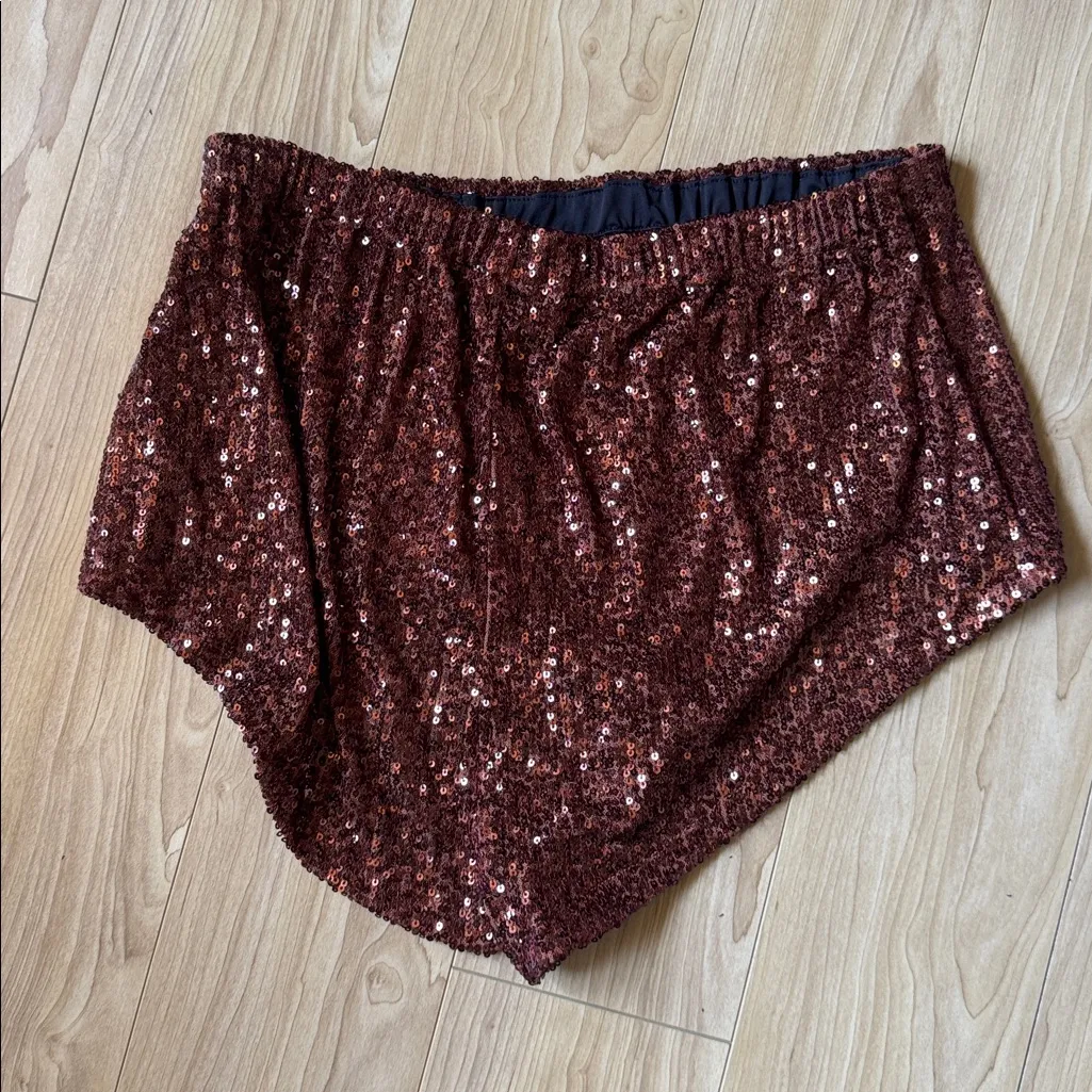 Sequin Women's Shorts Brown Size M - Image 3