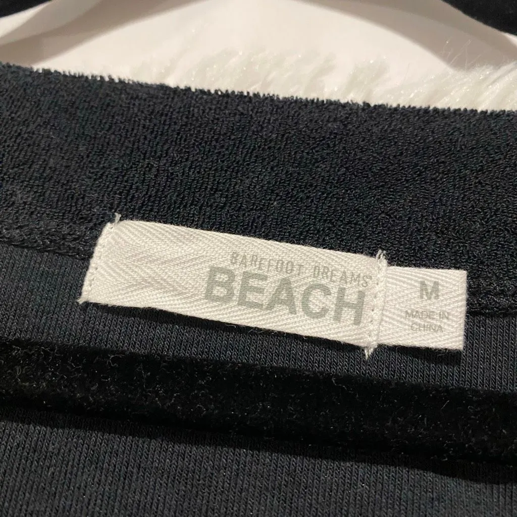 Barefoot Dreams Beach CozyTerry Caftan in Black Medium - Image 7