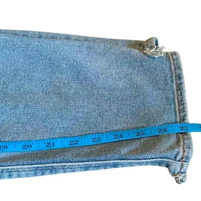 American Eagle Outfitters Light Blue Distressed Jeans - Image 4