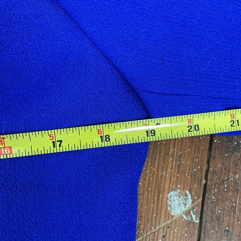 Nina McLemore Jacket Royal Blue Pearl Buttons Career Blazer Size 8 - Image 6