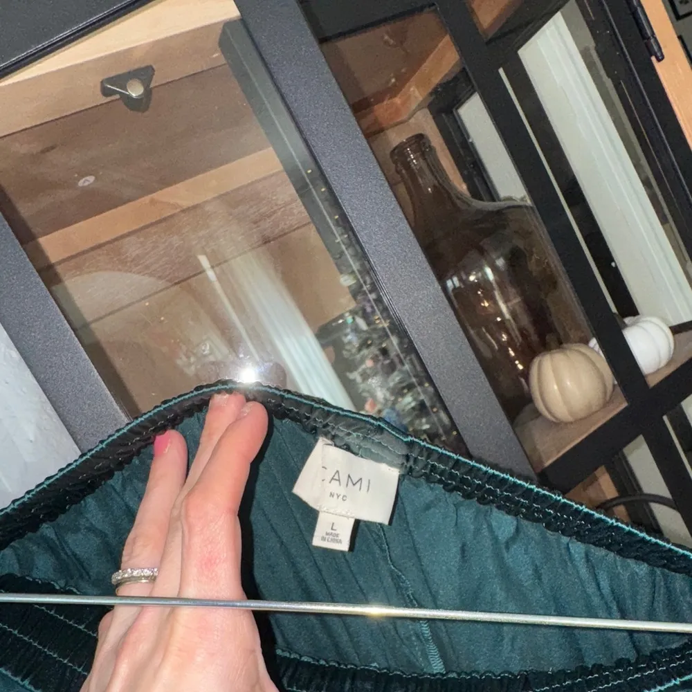 CAMI NYC Silk lace tank top joggers pants trousers pine emerald elsie set - Image 11