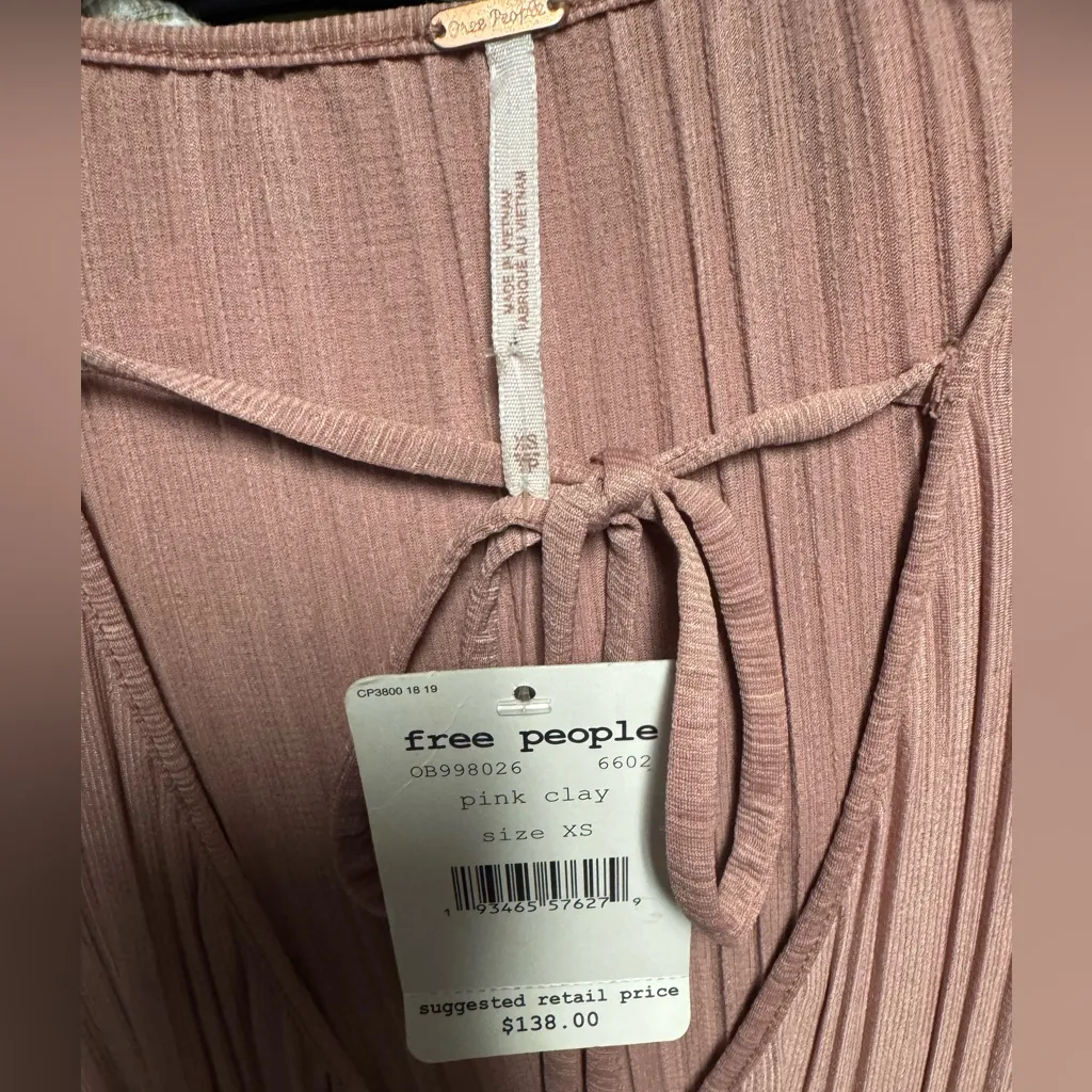 Free People Cant Help It Mini Dress in Pink Clay Size XS Retail $138 NWT - Image 9