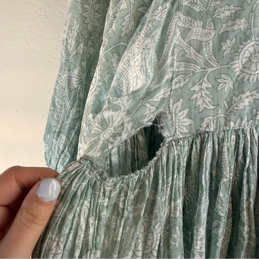 Daughters of India Kyra Mini Dress in Jade Size XS FLAWS Green - Image 9