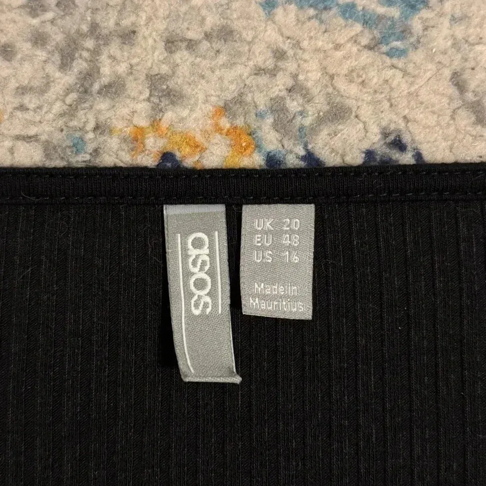 ASOS Black Maxi Dress With Square/Sweetheart  Neckline & Slits Women’s Size 16 - Image 7