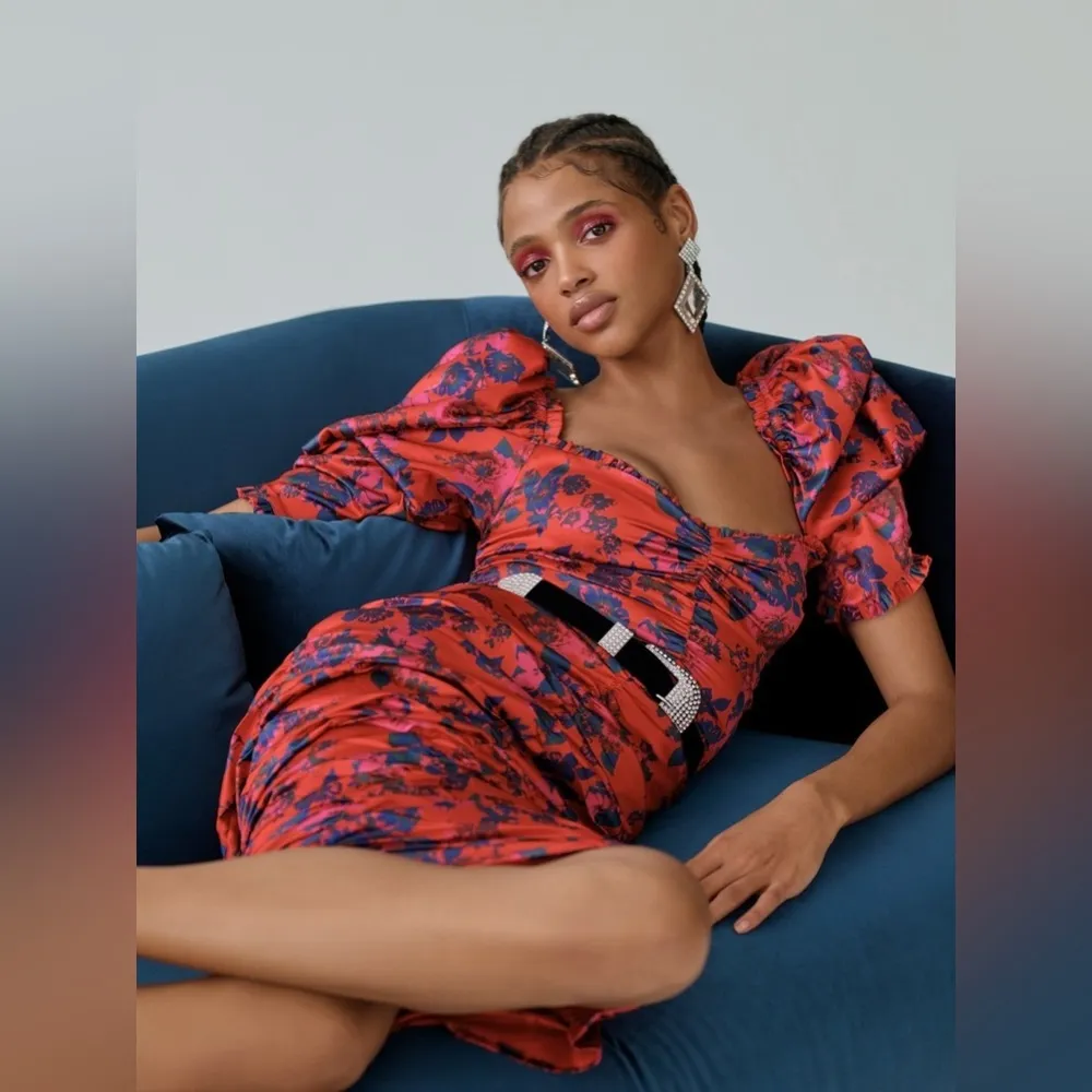 COPY - For Love & Lemons Monet Floral Midi Dress - Image 9