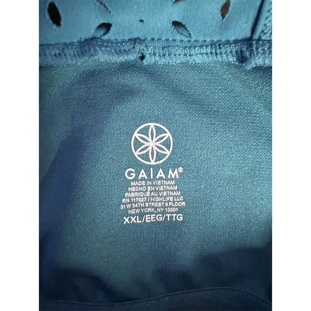 Gaiam Women's 2XL Blue Yoga Tank Top Racerback Sleeveless Activewear - Image 3