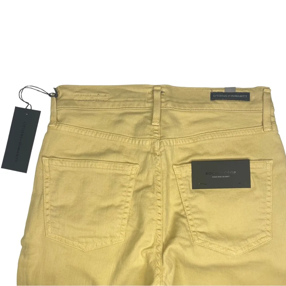 Citizens of Humanity new Posh  ★ Cropped Stretch Jeans ★ Butter Yellow ★ Size 24 - Image 12