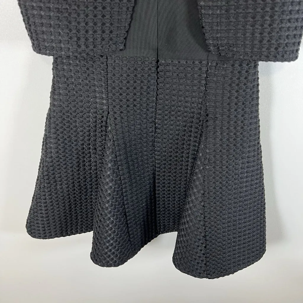 Maje Womens Back Zip Sleeveless Crew Neck Layered Swing‎ Dress Black Sz 1/Small - Image 8