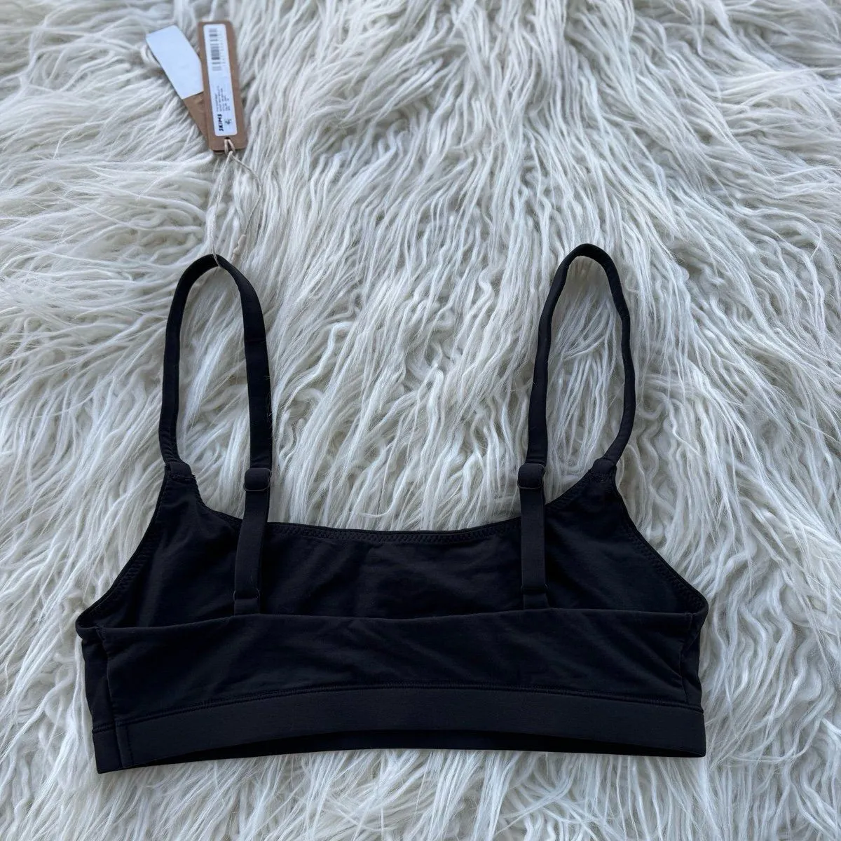 Skims Fits Everybody Scoop Neck Bralette Onyx Size XS - Image 4