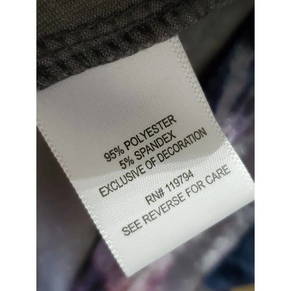 One World Women Multicolor Polyester Long Sleeve Scoop Neck Pullover Sweater 1X - Image 11