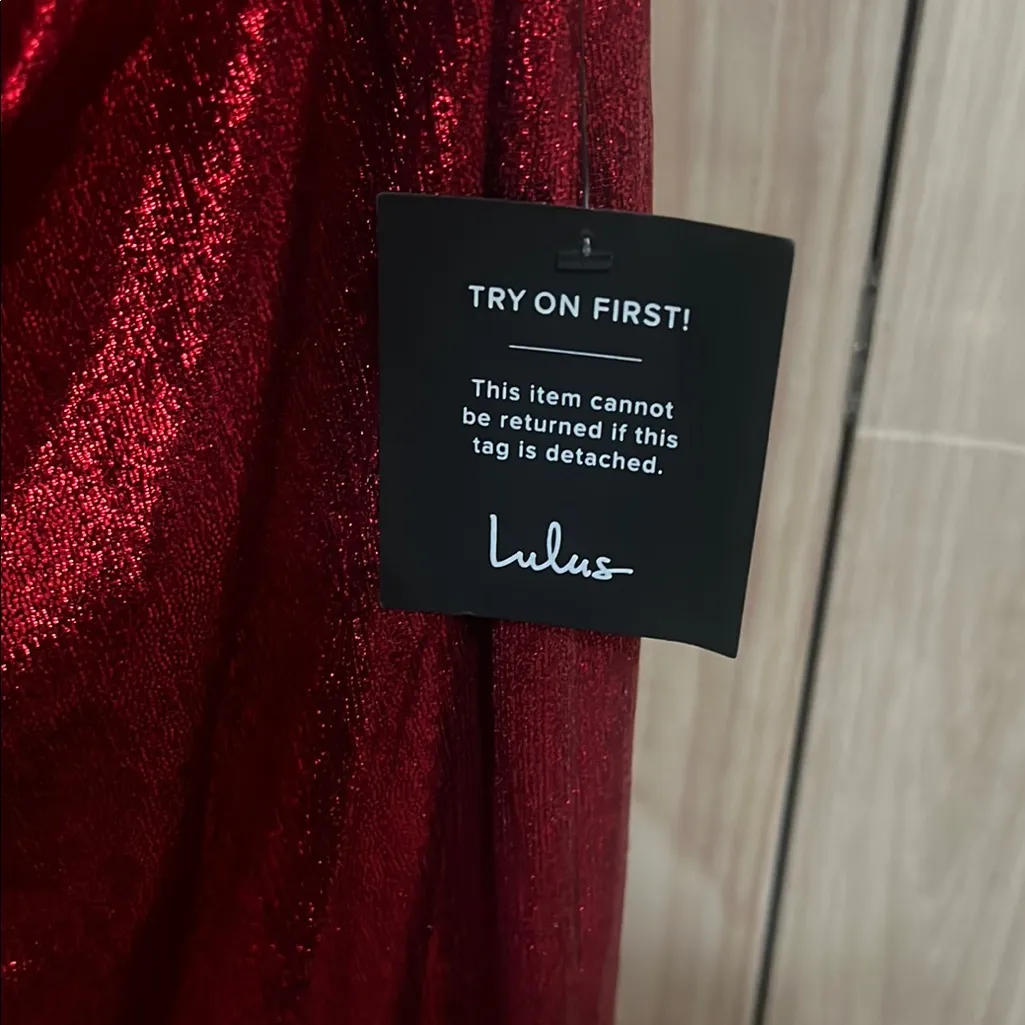 Lulu's Red Asymmetrical One Shoulder Cocktail Dress - Image 7