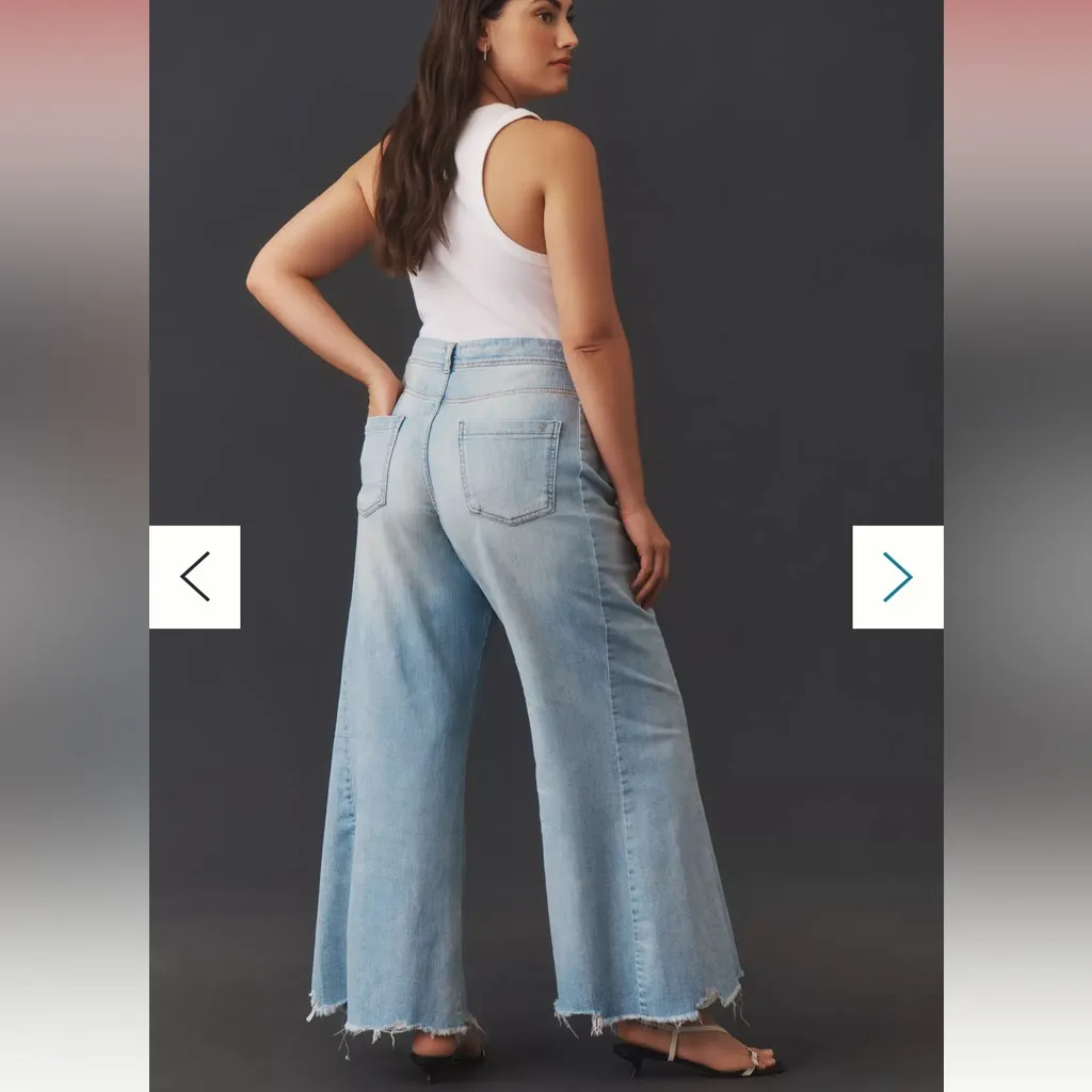 Anthropologie Pilcro Adi Regenerative Cotton Mid-Rise Flare Jeans in Safie Wash - Image 4