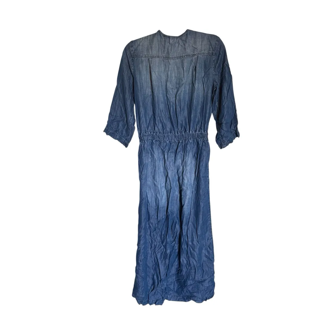 Bella Dahl Bella Dah Small Chambray Jumpsuit Romper With Pockets EUC - Image 2