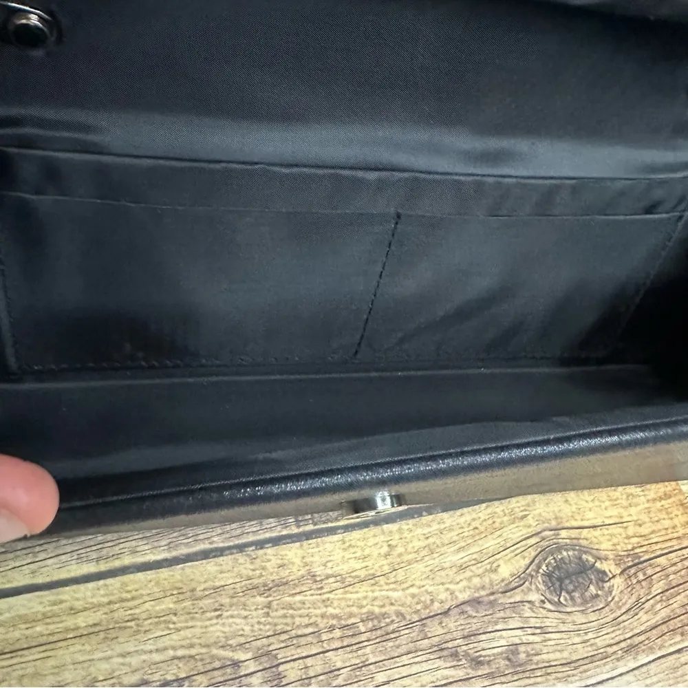 Elegant Black Clutch with Chain Strap for Bridesmaid or Special Occasion *Used - Image 8