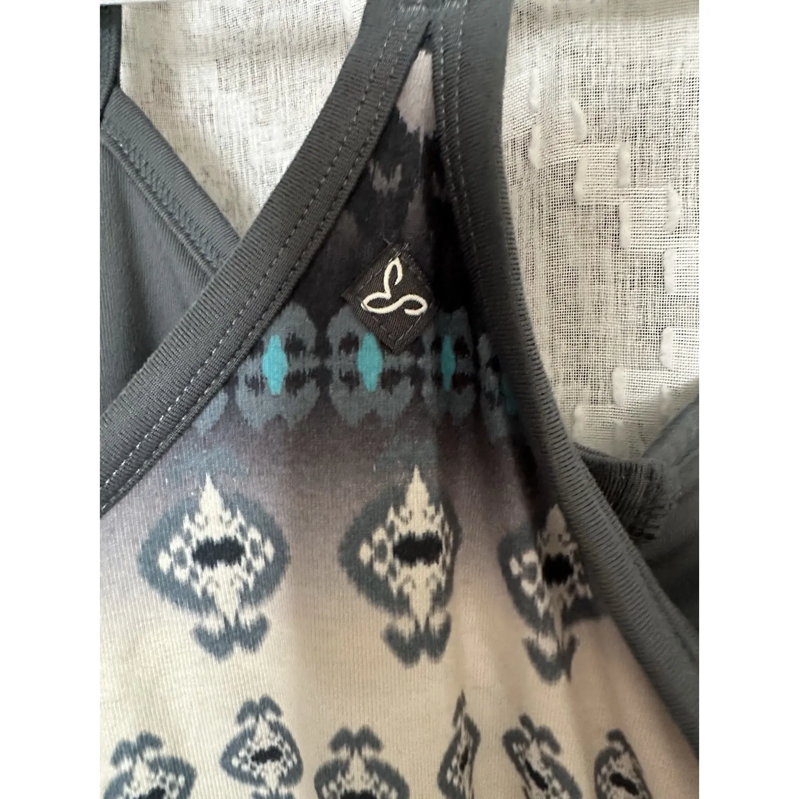 prAna Women's Small Strappy Active Tank Tribal Print Yoga Outdoor - Image 5