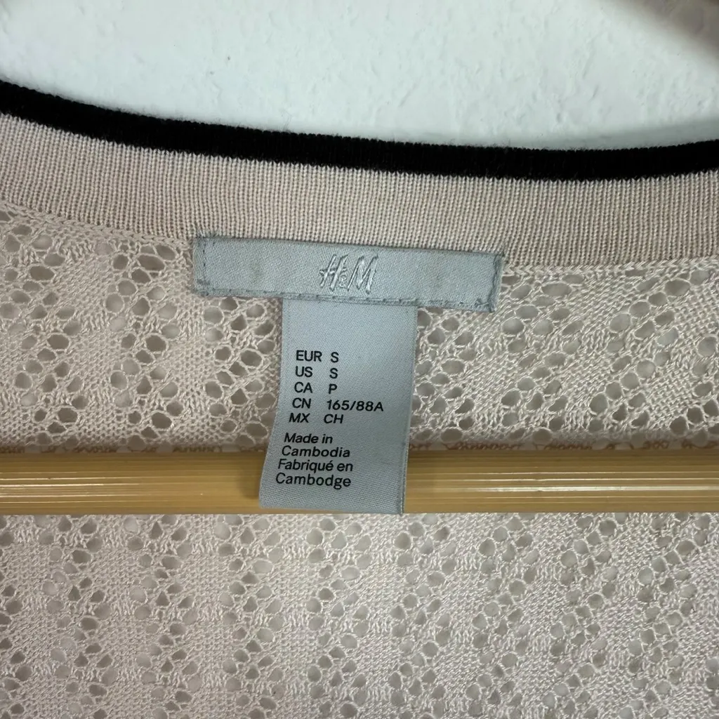 H&M Patterned Knit V-Neck ASO Teen Wolf Lydia Cardigan Blush Size S - Image 8