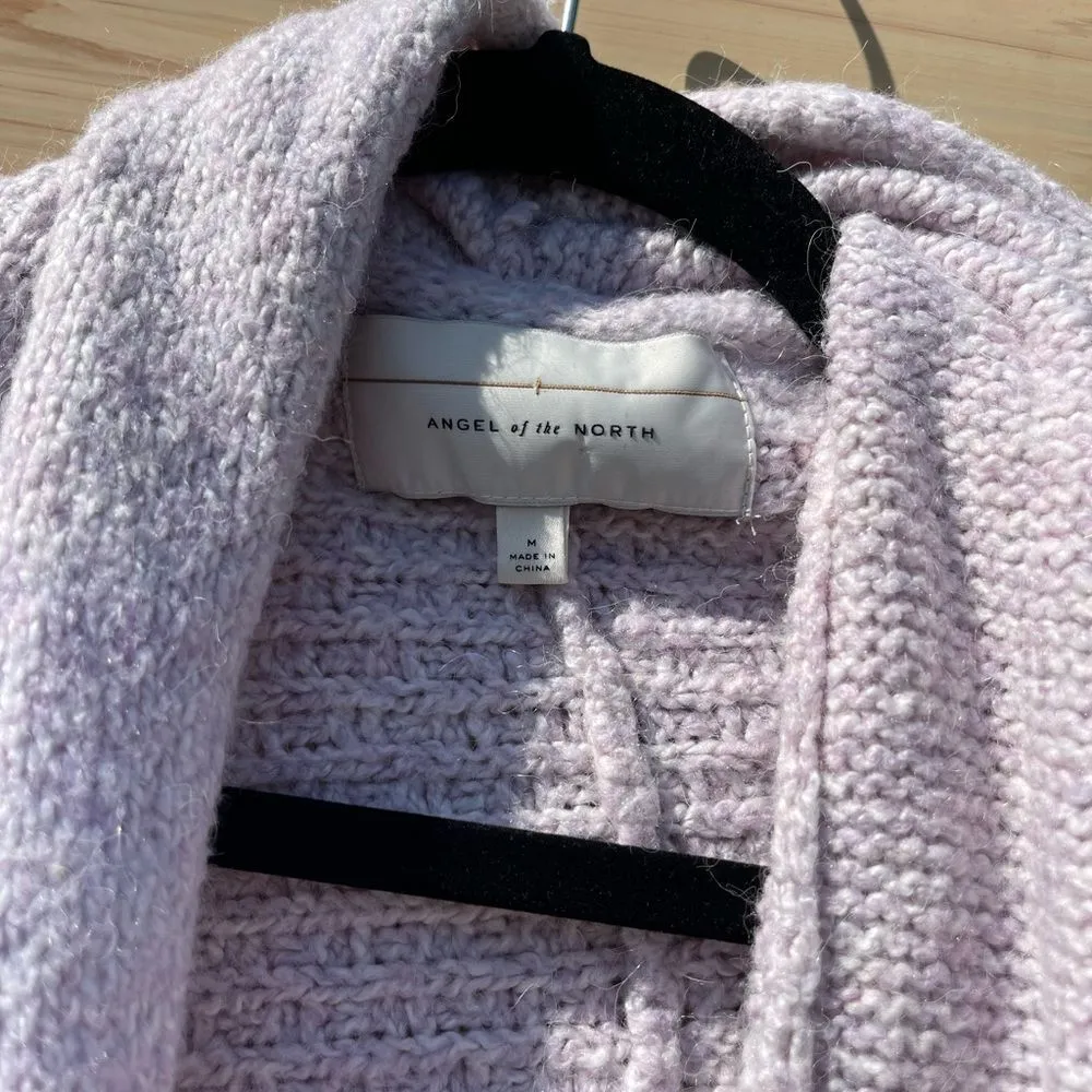 Anthropologie Angel of the North Chauvet Cardigan Lavender Open Cardigan Alpaca - Image 2