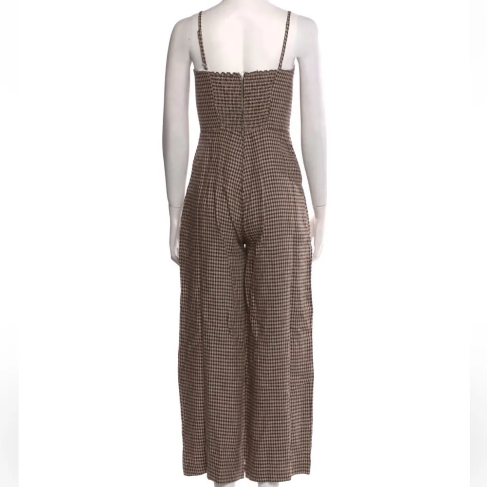 Reformation  checked linen jumpsuit NWT - Image 6