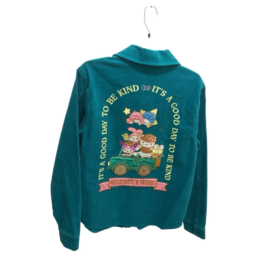 Hello Kitty Green and Blue Utility Jacket with Relaxed Fit - Image 4