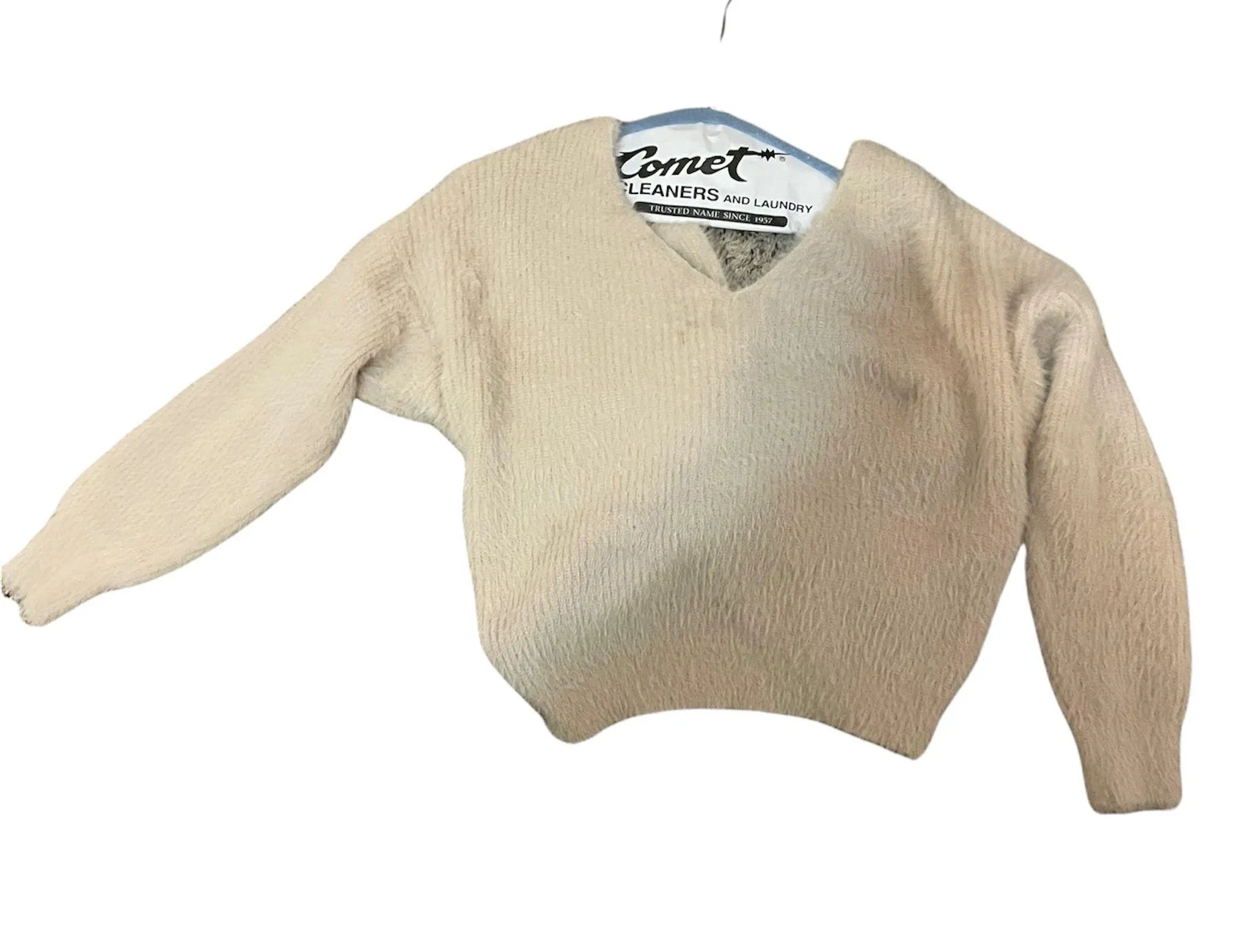 Revolve tan fuzzy sweater - Image 3